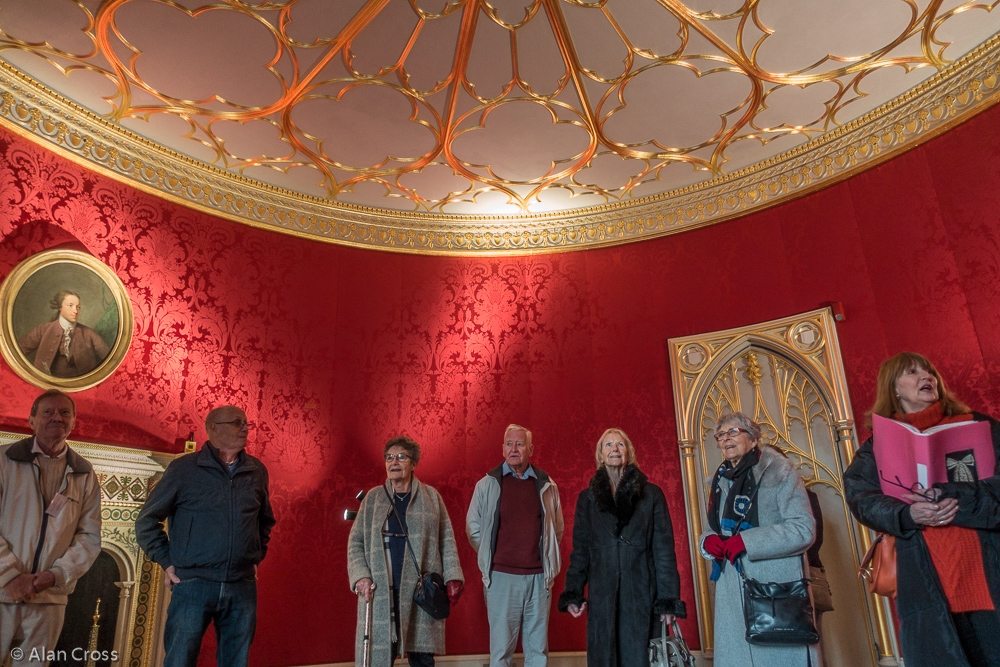 The round drawing room in the tower