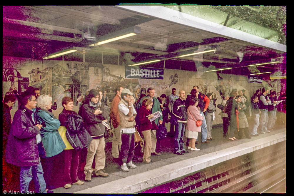 Bastille Metro station in the rush hour
