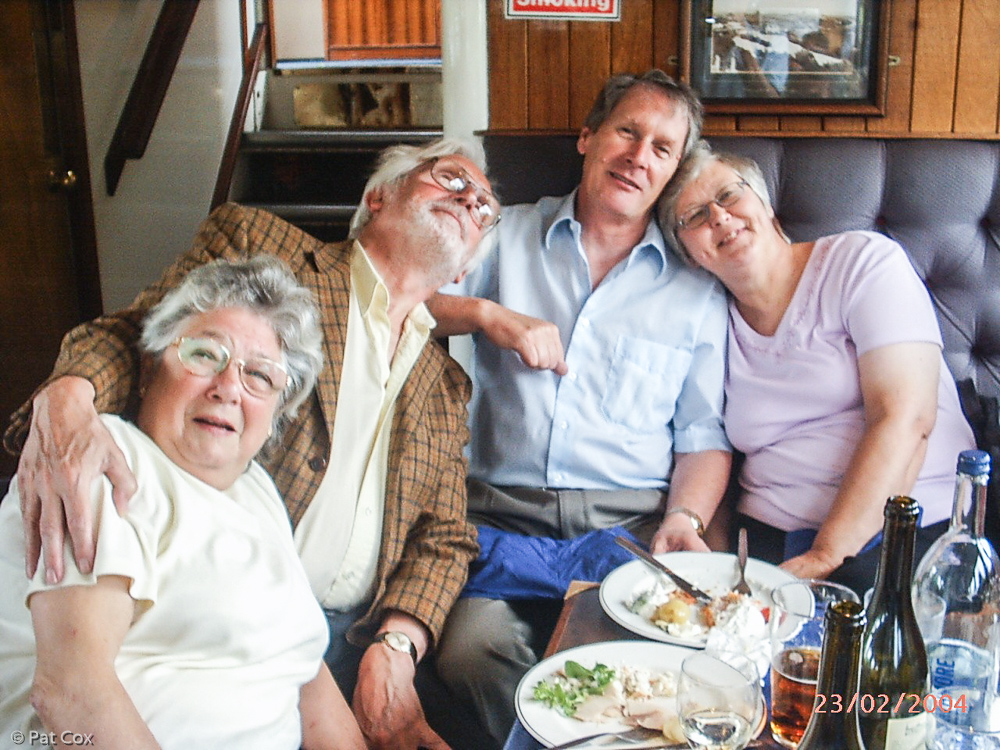 As Gerard Hoffnung once quoted "Well fed up and agreeably drunk"! Barbara, Tony, Alan, Sheila