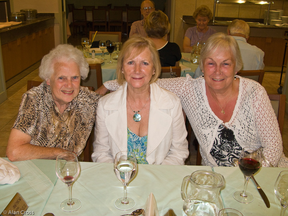 Madeleine, Eileen and Cathy in our hotel restaurant