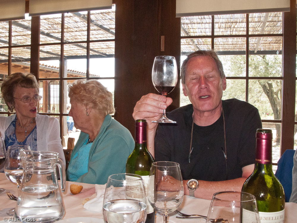 Remelluri Winery at Labastida: 'Gourmet Lunch', Alan H enjoying a glass or three