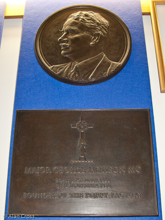 Plaque to Major George Howson M.C., who made it all happen