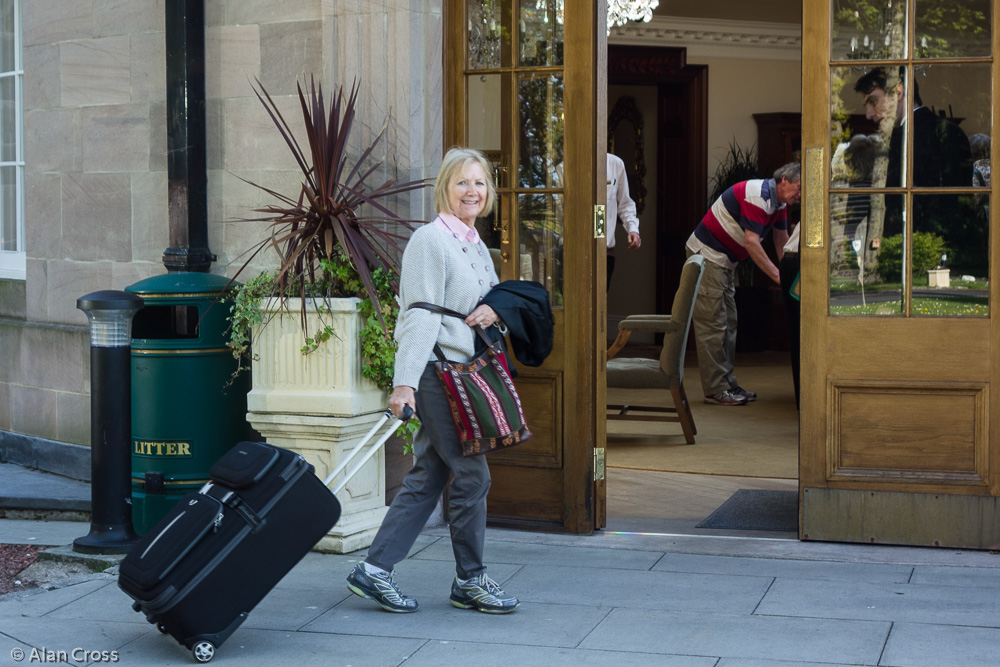 Arriving at the hotel: Eileen