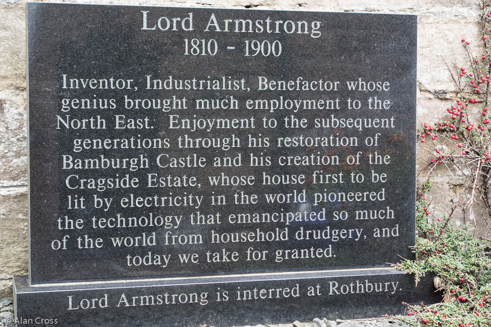 Lord Armstrong: plaque