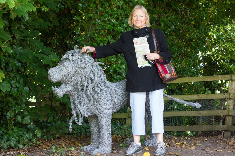 Eileen and a lion