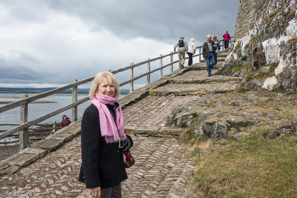 The walk up to the castle: Eileen