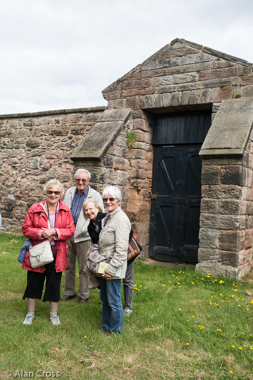 Walking the city wall: Ines, George, Eileen & Lynne at the gunpowder magazine