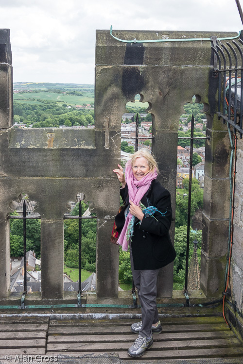 Eileen at the top of the Cathedral Tower