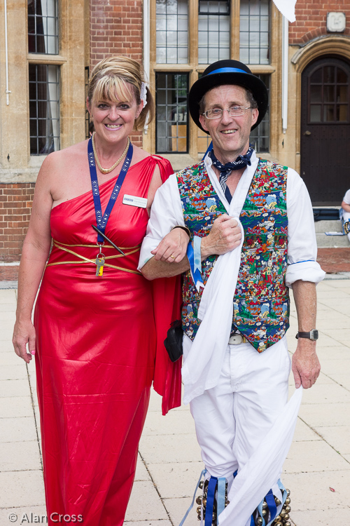 Sue Simonds after her dance with the Morris Dance leader
