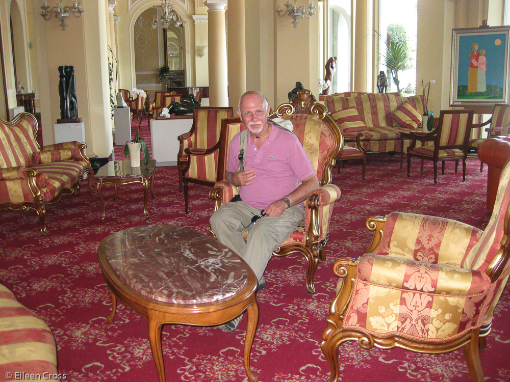 In the Grand Hotel, Cadenabbia: AlanC (memories of honeymoon there with Eileen seven years earlier!)