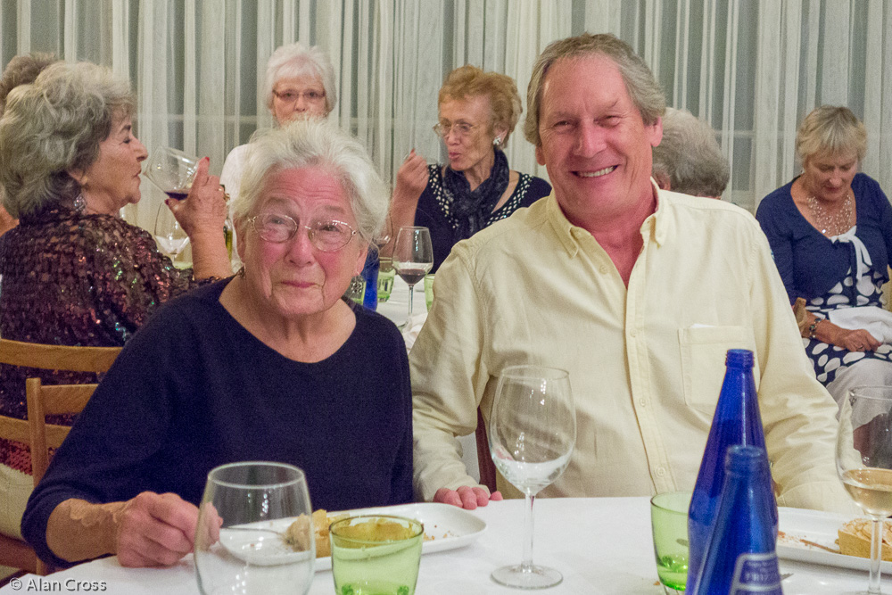 Group dinner at Hotel du Lac: Barbara and AlanH