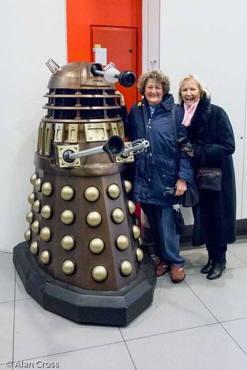 Pat and Eileen with a Dalek