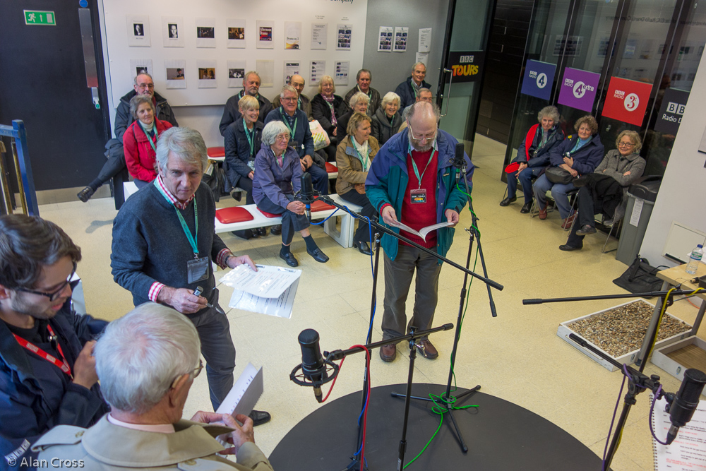 Members of the 13.30 group performing their own radio play