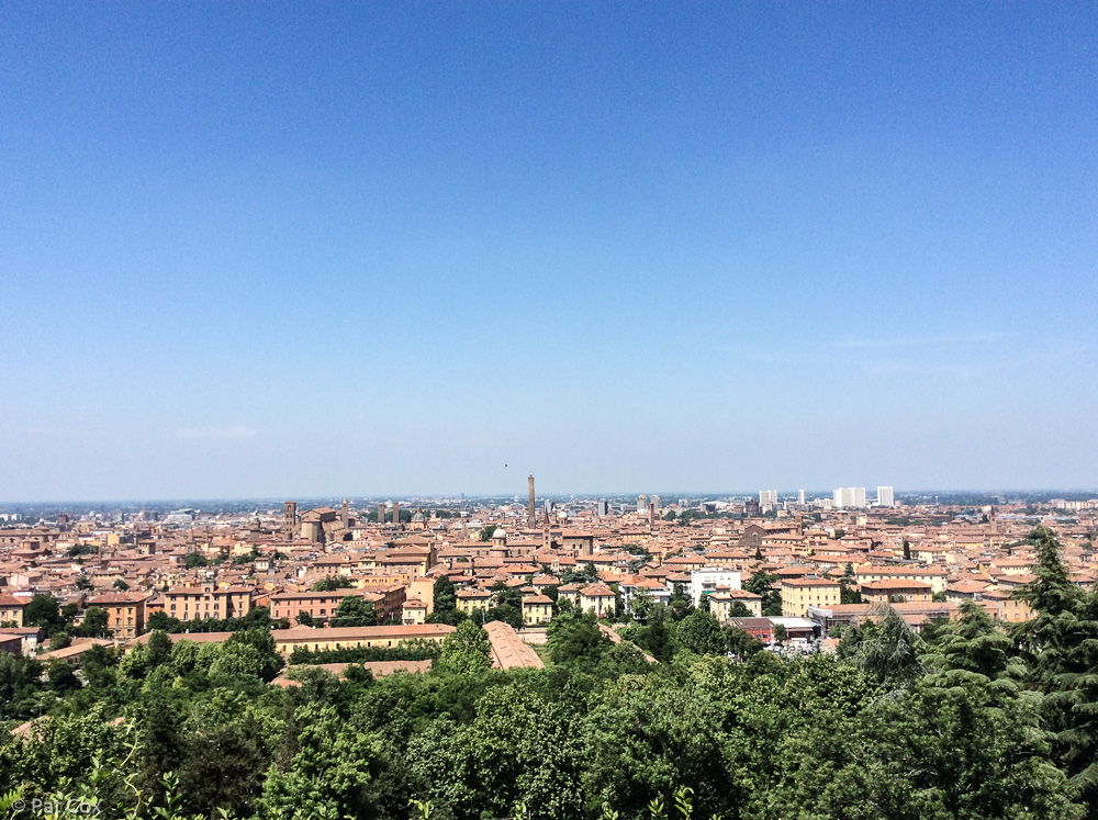 Bologna. View from open top bus up some hill!