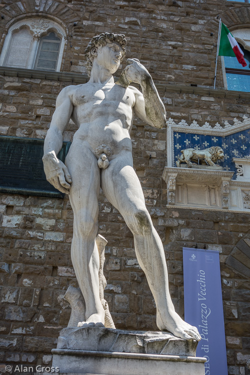 Florence: Town Hall, Palazzo Vecchio, David statue