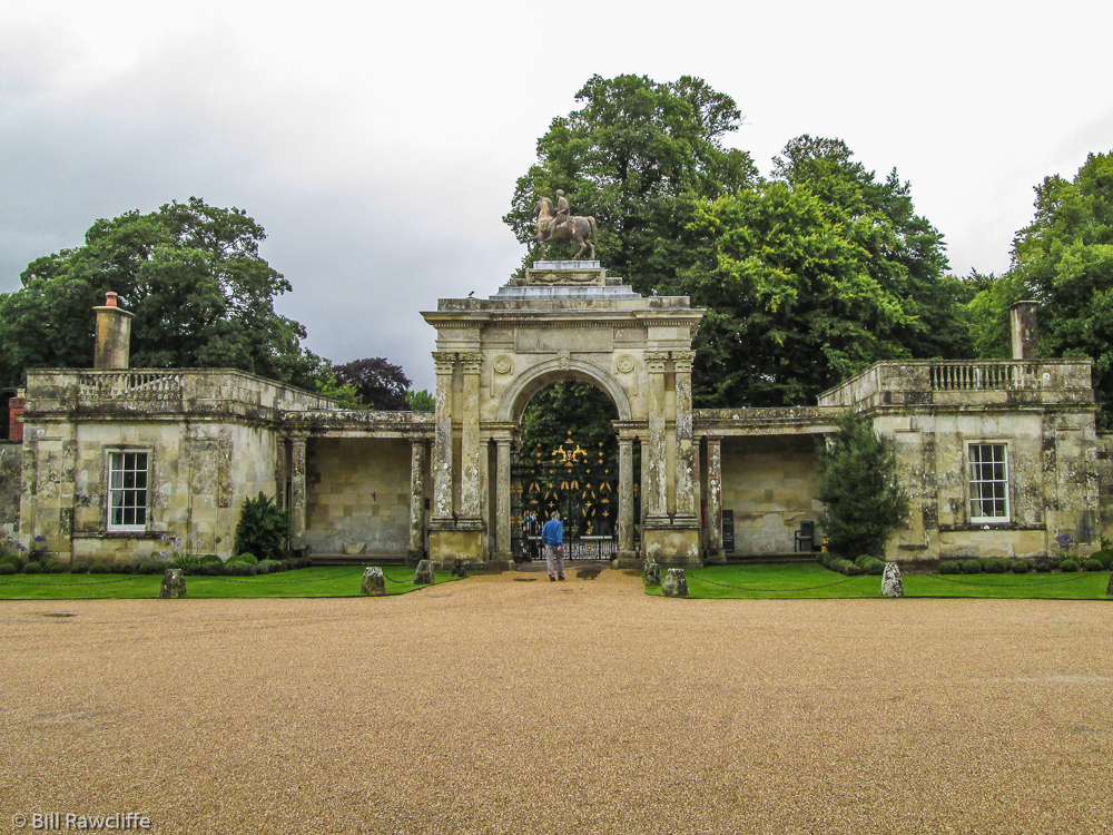Entrance to the grounds on the north side, looking out