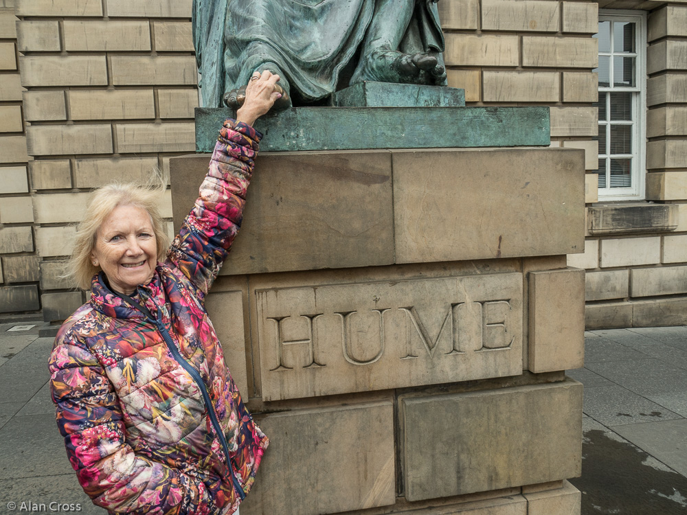 A tour of Edinburgh - touching the toe of David Hume (Scottish philosopher, historian, economist, and essayist) for luck!