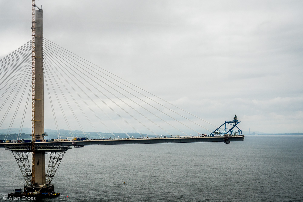 Road bridge under construction over the Forth