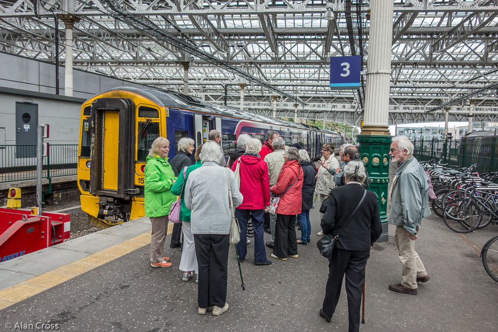 At Waverley station, Edinburgh, for the tranin to Tweedbank