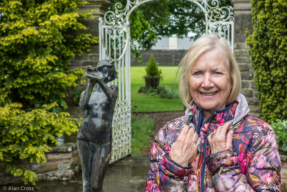 Eileen in the Gardens at Doxford Hall