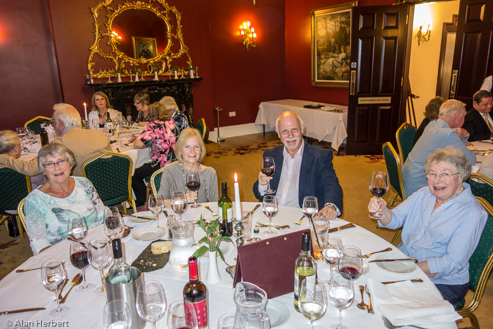 Around the dining tables at Doxford Hall on our last night
