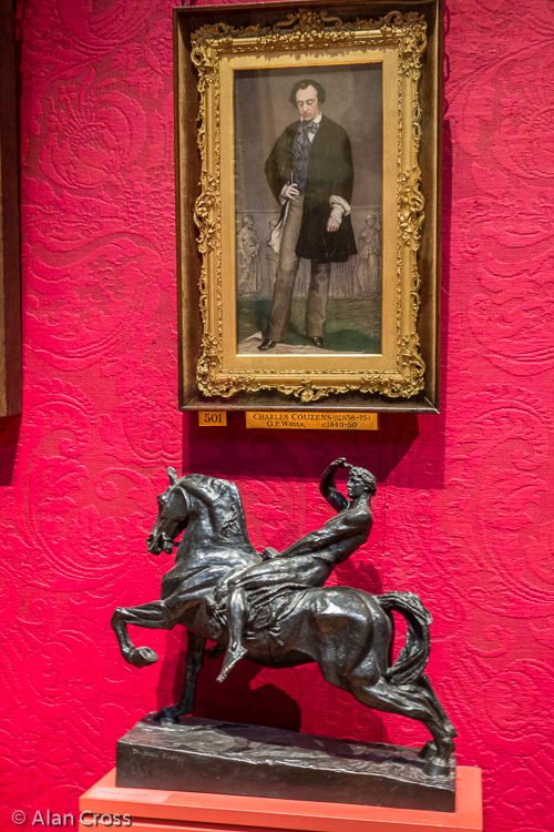 In the Watts Gallery - "Charles Couzens" (G F Watts), and a bronze of the big horse sculpture