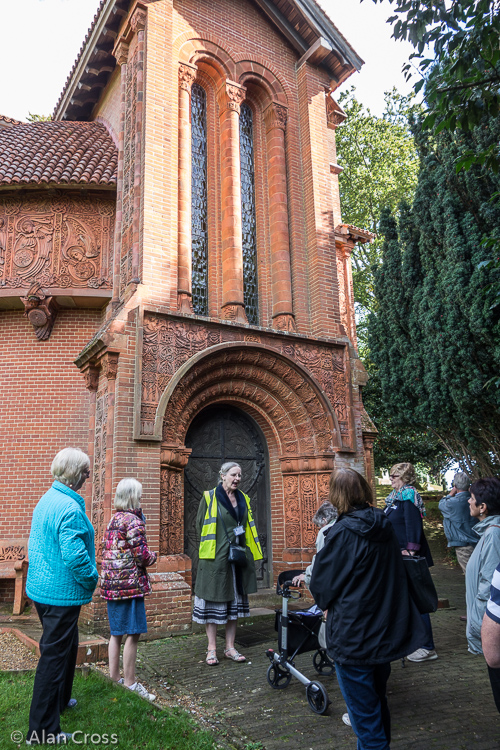 Watts Chapel, with our guide Hilary Underwood