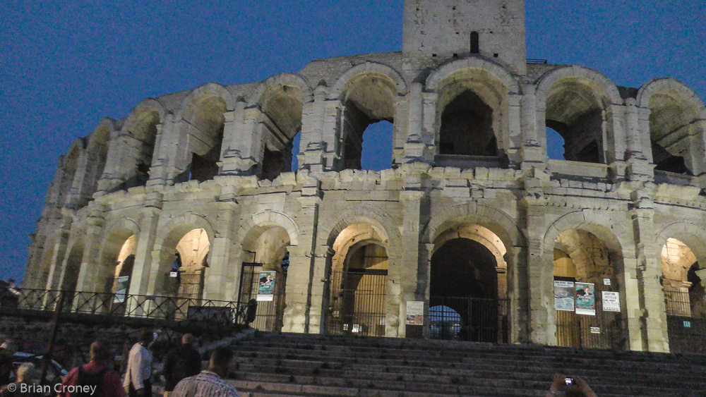 Arles Amphitheatre by night