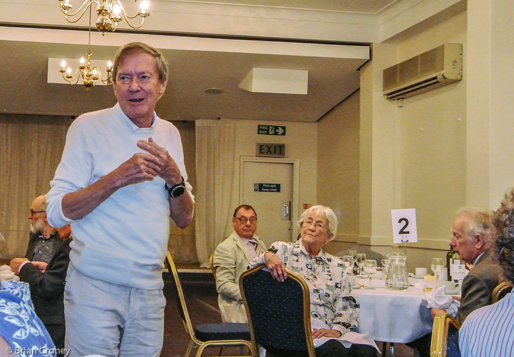 Acting chairman Peter Horton speaks at Cole Court lunch