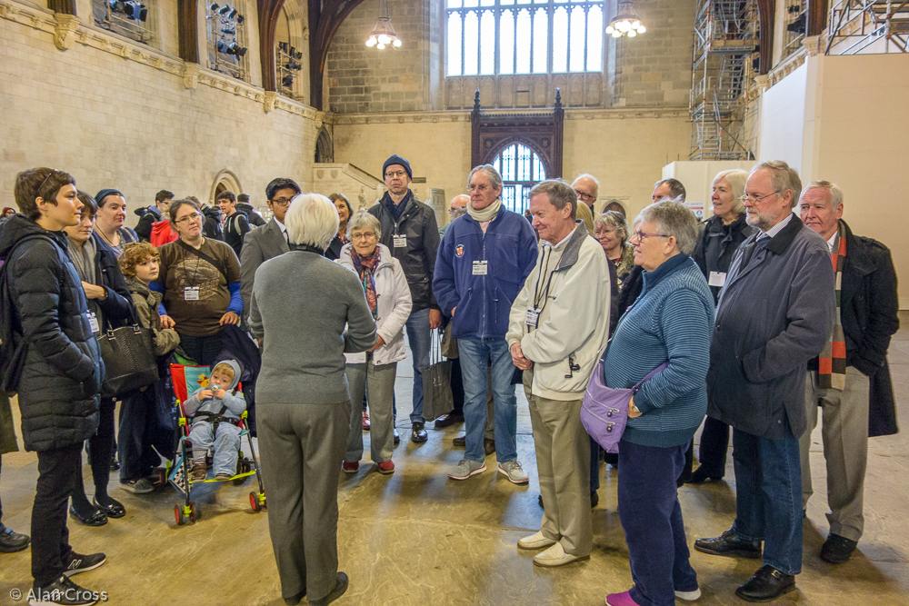 Members gathered in the Central Hall at the start of our tour