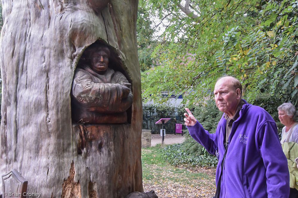 Guide Barry explains history of Bishops' tree