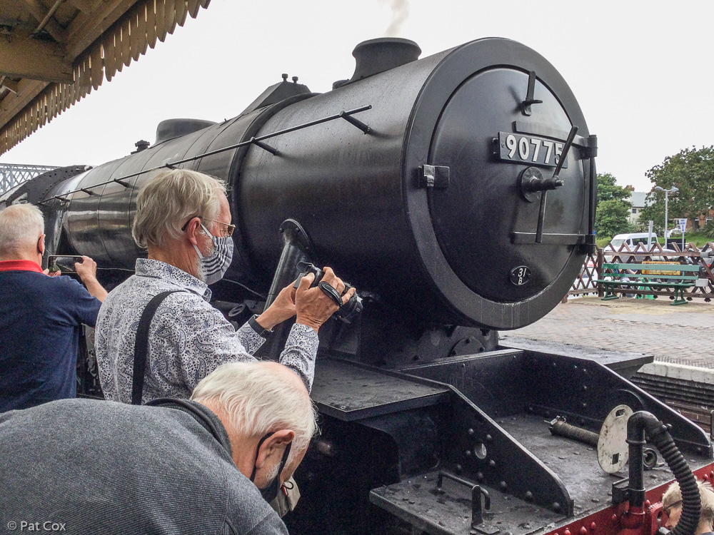 Brian filming the engine de-coupling at Sheringham