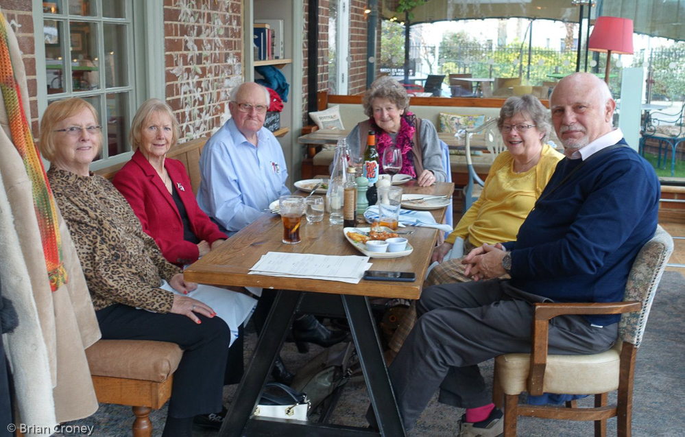 L to R: Sue, Eileen, Bill, Pat W, Jean and Alan
