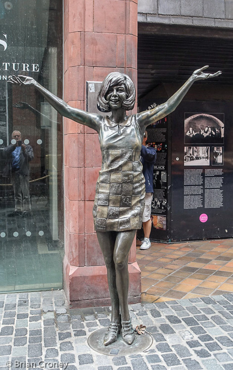 Cilla Black statue, Mathew Street, aka McCartney Street