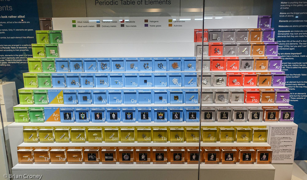 The Periodic Table exhibit in thre Ulster Museum
