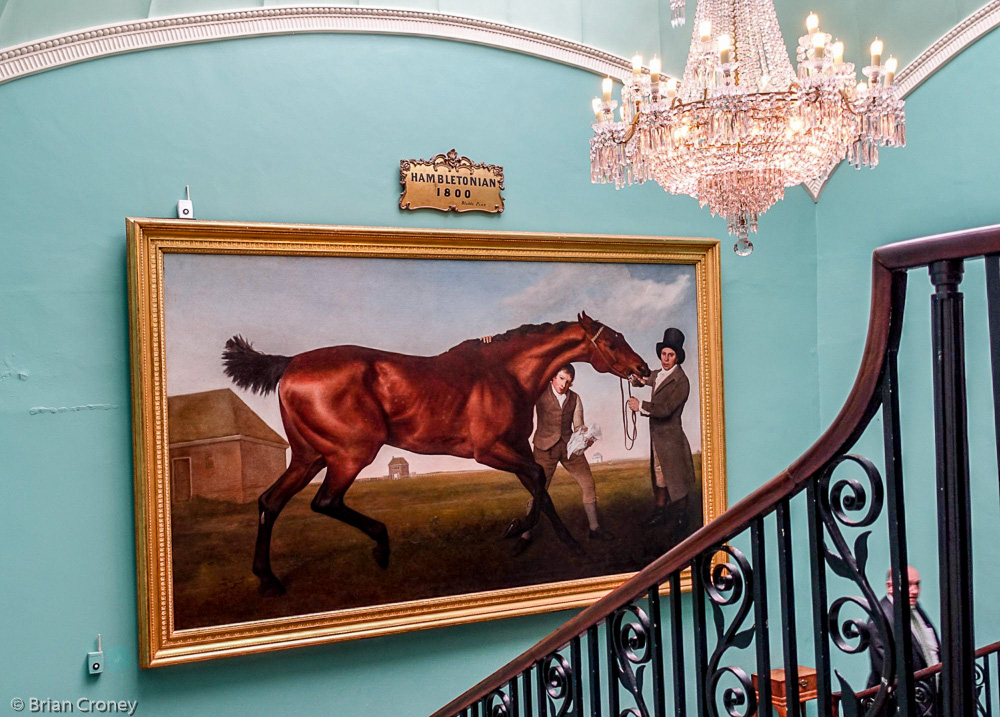 A strangely proportioned depiction of "Hambletonian" by Stubbs