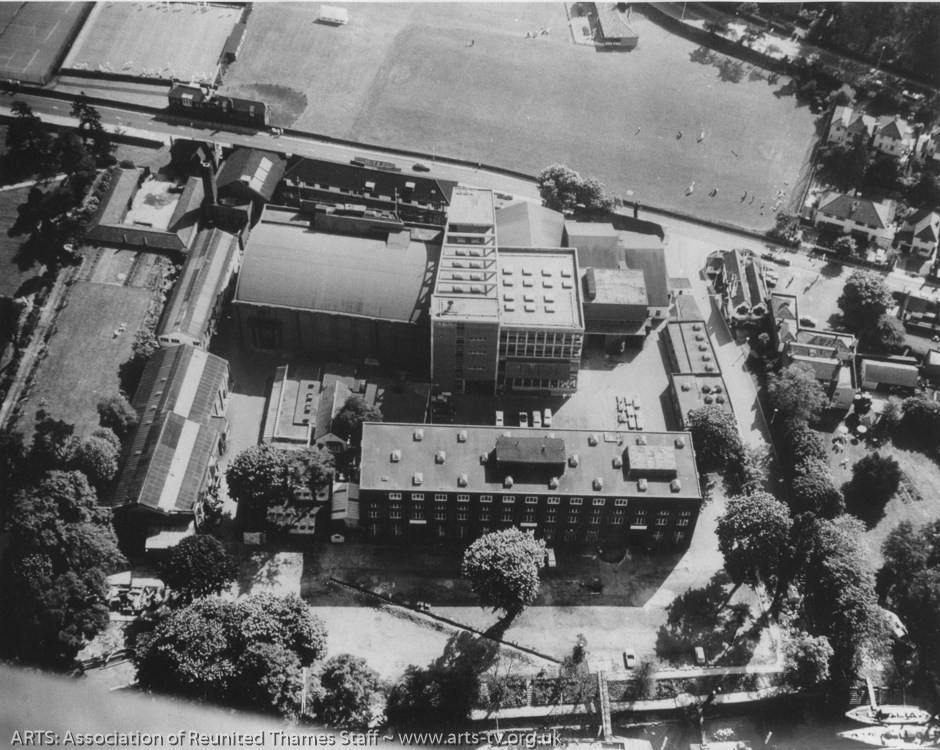 ABC TV Teddington, aerial shot, services to MV Iris, 1963