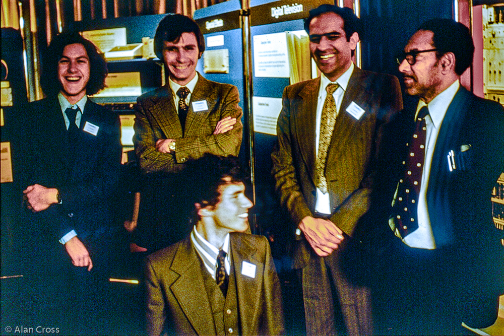 Design & Development Enginners John Johnson, Alan Cross, Naresh Kaushal, Tom Sloley, with John Emmett in front