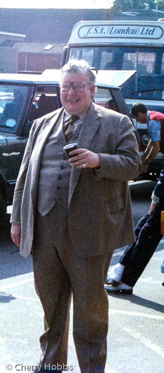Richard Griffiths with coffee