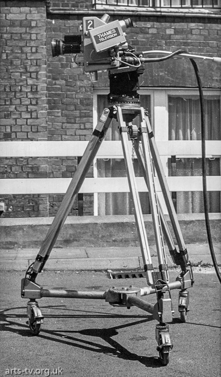 Camera 2 on pedestal.  Andy Frazer:  “This camera is Phillips LDK 13 as used on Pod and Unit 5 from about 1972.”  Geoff North:  “Small camera.  What troubles they gave us!  Ask our engineers!”