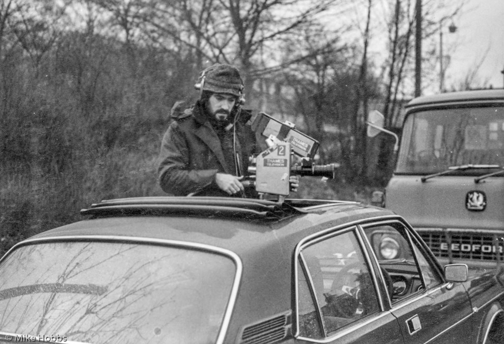 Mike Hand-Bowman with camera in car