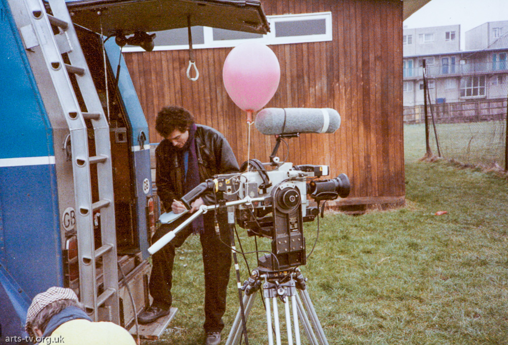 "Magpie" – Mick Robertson writing script on location camera f/g