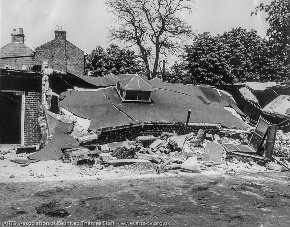 Demolition of old Canteen (later Stores), 1973