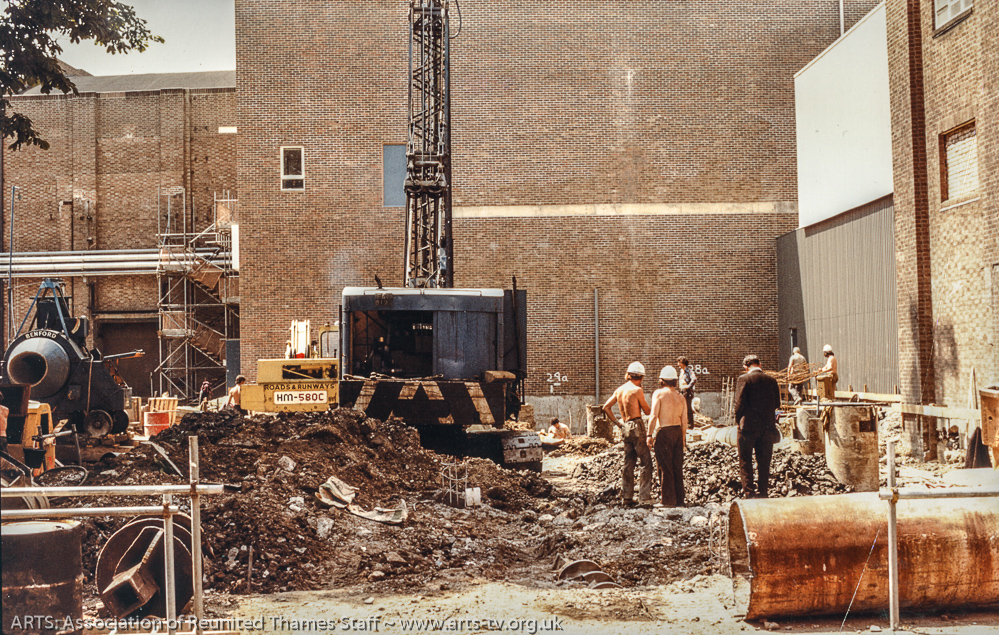 Starting 'A' Block, hole for lift ram, 1974